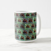 Green King Charles Cavalier Spaniel, Mug de café (Devant droit)