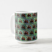 Green King Charles Cavalier Spaniel, Mug de café (Devant gauche)