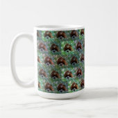 Green King Charles Cavalier Spaniel, Mug de café (Gauche)