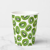 Green Kiwi Pattern Papieren Bekers (Voorkant)