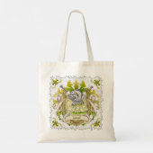 Green Knight Family Crest Achternaam canvas tas (Achterkant)