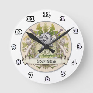 Green Knight Family Crest Horloge nom