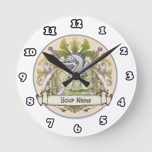 Green Knight Family Crest Horloge nom (Recto)