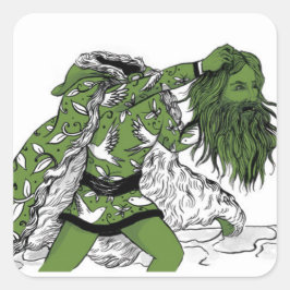 Green Knight - zonder kop Vierkante Sticker