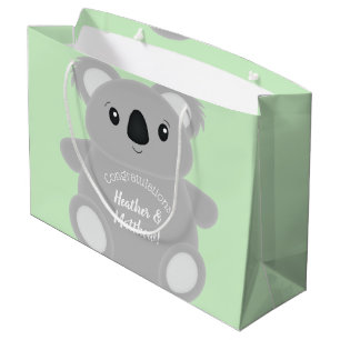 Green Koala Beer Baby shower Groot Cadeauzakje