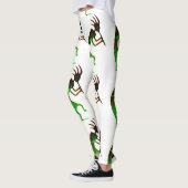 Green Kokopelli Black Leggings (Links)