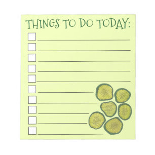 Green Kosher Dill Sweet Pickle Chips Checklist Notitieblok