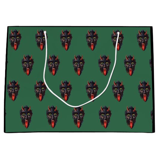 Green Krampus Groot Cadeauzakje (Voorkant)