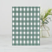 Green Lace Gingham Recipe Kaarten (Staand voorkant)