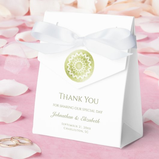 Green Lace Mandala Wedding Bedankdoosjes (Huwelijk)