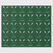 Green Lacrosse Gift Cadeaupapier (Vlak)