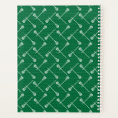 Green Lacrosse White Sticks gepatterd Planner (Achterkant)