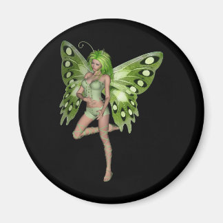 Green Lady Fairy 8 - 3D Fantasy Kunst - Magneet