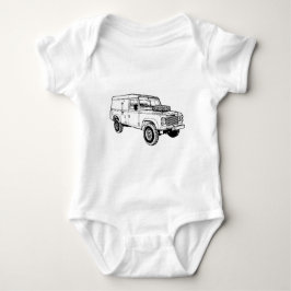 Green Landy Land Rover Classic  Wandeleend Romper