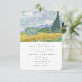 Green Lanscape Vieux faire-part de mariage de pein (Debout devant)