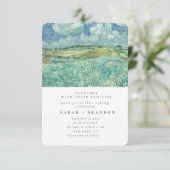 Green Lanscape Vieux faire-part de mariage de pein (Debout devant)