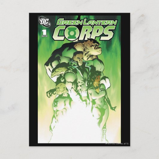 Green Lantern Corps Briefkaart (Voorkant)