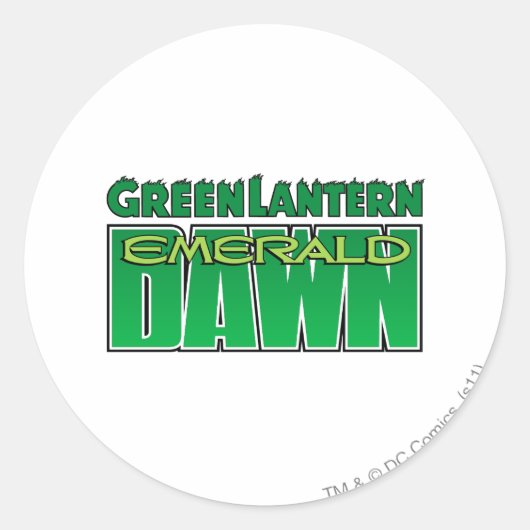 Green Lantern - Emerald Dawn Logo Ronde Sticker (Voorkant)