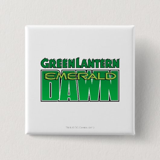 Green Lantern - Emerald Dawn Logo Vierkante Button 5,1 Cm (Voorkant)