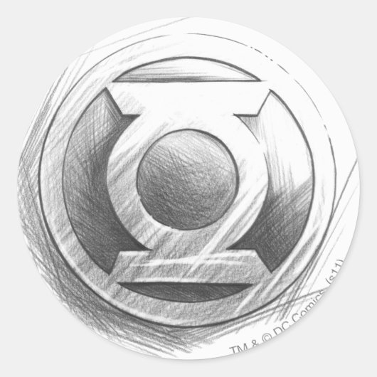 Green Lantern Insignia Ronde Sticker (Voorkant)
