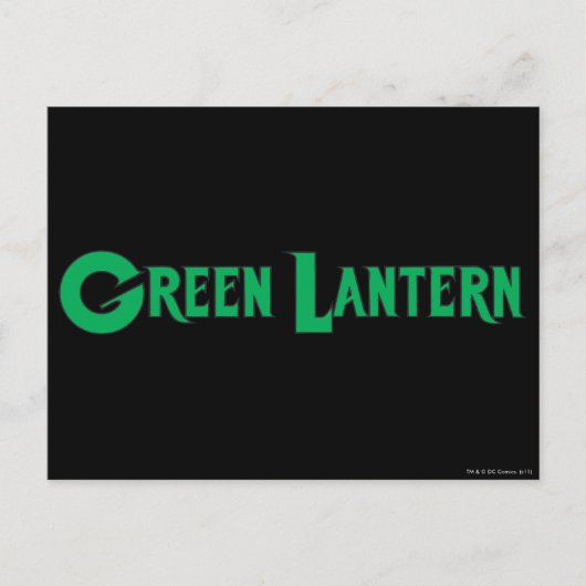Green Lantern Letters 2 Briefkaart (Voorkant)