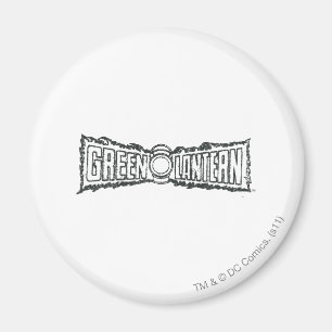Green Lantern Letters BW Magneet
