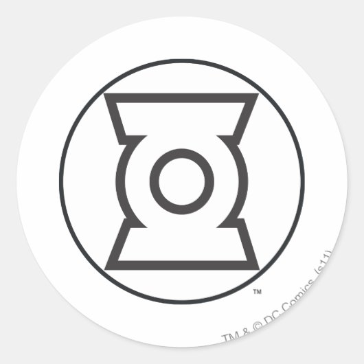 Green Lantern Logo 12 Ronde Sticker (Voorkant)