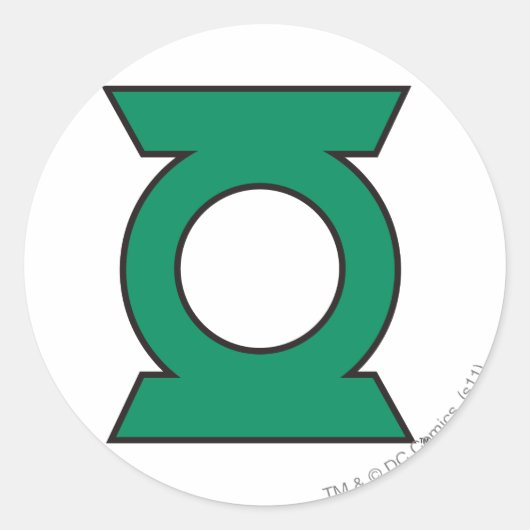 Green Lantern Logo 15 Ronde Sticker (Voorkant)