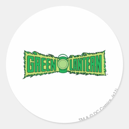 Green Lantern Logo 4 Ronde Sticker (Voorkant)
