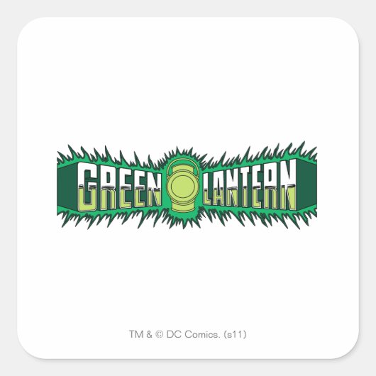 Green Lantern Logo - Groene lammeren Vierkante Sticker (Voorkant)