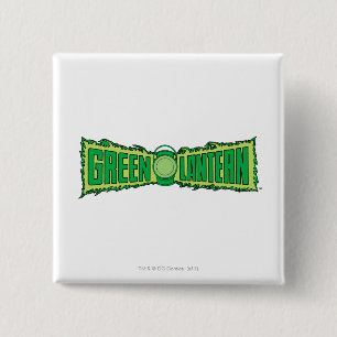 Green Lantern-Logo met Lantern Vierkante Button 5,1 Cm