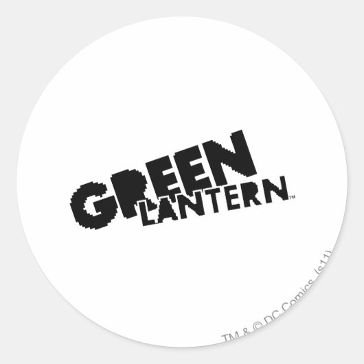 Green Lantern-Logo - Pixels Ronde Sticker (Voorkant)