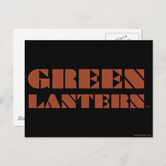 Green Lantern Logo - Tan Briefkaart (Voorkant / Achterkant)