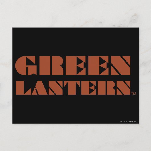 Green Lantern Logo - Tan Briefkaart (Voorkant)