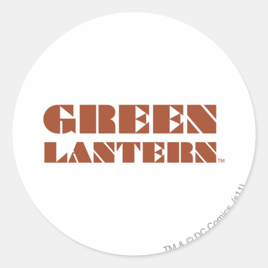 Green Lantern Logo - Tan Ronde Sticker (Voorkant)