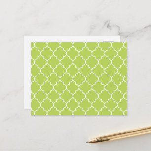 Green Latticework, Quatrefoil, Marokkaanse Trellis Briefkaart