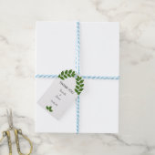 Green Laurel Leaves Wedding Cadeaulabel (Met Touw)