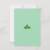 Green Laurel Leaves Wedding RSVP Kaartje (Achterkant)