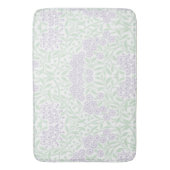Green Lavender Floral Damask Pattern Badmat (Voorkant Verticaal)