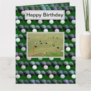Green Lawn Bowls, Jumbo Birthday Kaart