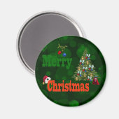 Green Lawn Bowls kerststijl Magneet (Voorkant / Achterkant)
