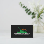 Green Lawn Mower Landscaping Service Visitekaartje (Staand voorkant)