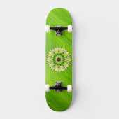 Green Leaf and Mandala Skateboard Deck (Recto)