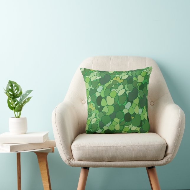 Green Leaf Botanical Kussen (Stoel)
