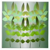 Green Leaf Ceramic Tile Tegeltje (Voorkant)