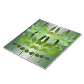 Green Leaf Ceramic Tile Tegeltje (Zijkant)