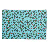 Green Leaf Clover Love Heart Waterverf Kussensloop (Achterkant)