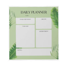 Green Leaf Daily Planner Notitieblok