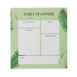 Green Leaf Daily Planner Notitieblok