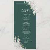 Green Leaf Floral Menu de remerciement et de maria (Devant / Derrière)
